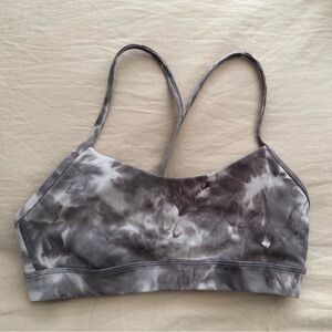 lululemon athletica Gray Tie-Dye Sports Bra